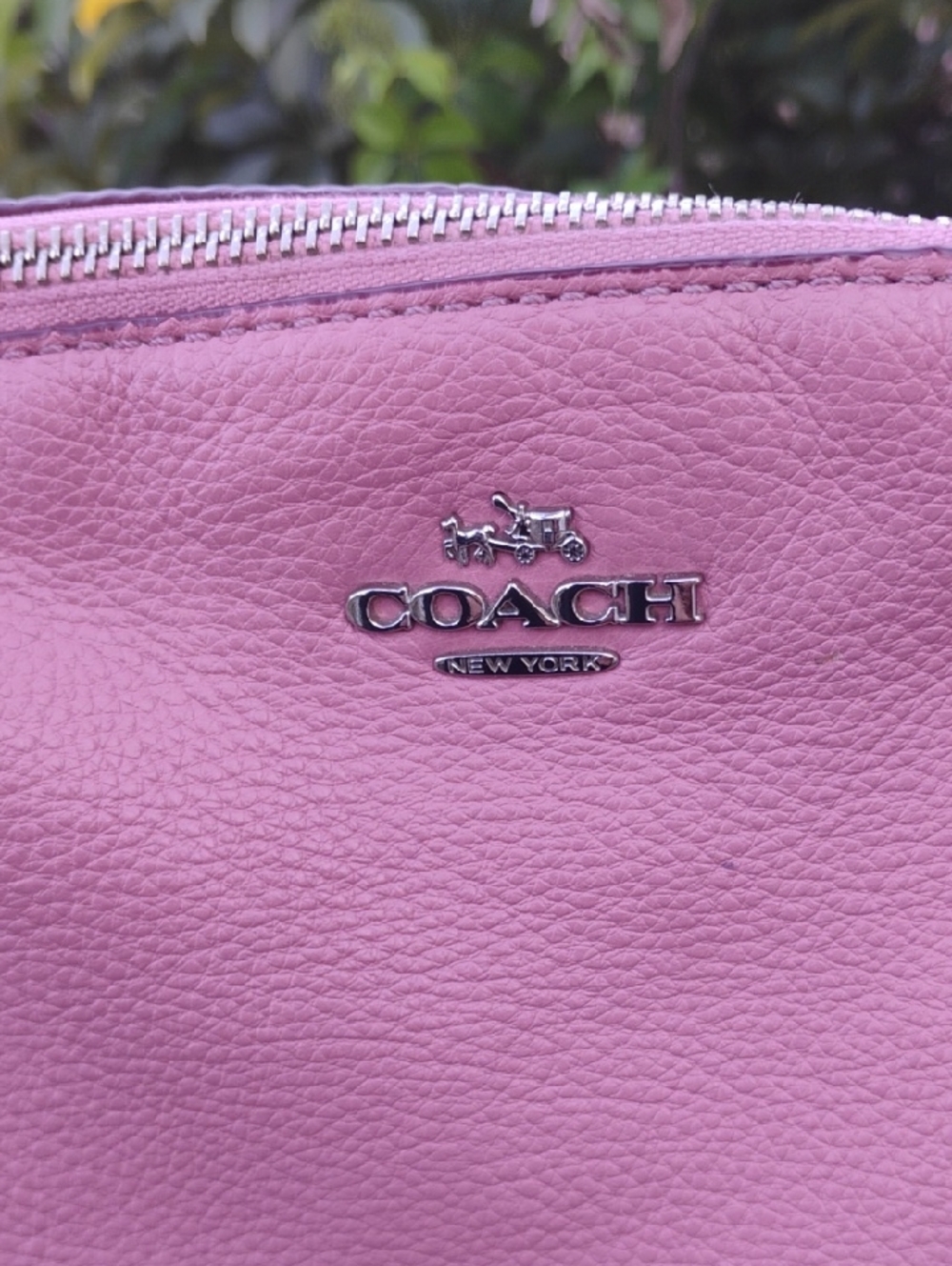 Coach Kelsey Pink Pebbled Leather Satchel Tote #F34494 - Picture 2 of 10